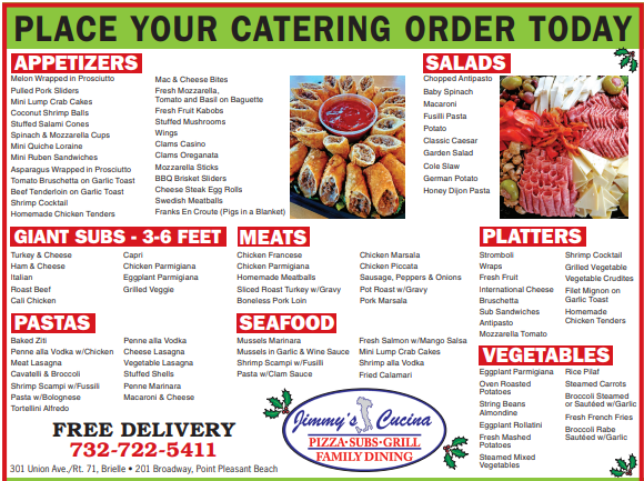 Place Your Holiday Catering Orders Today!